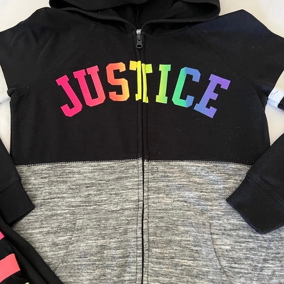Girls Justice Hoodie & Leggings Size 8 10 - Picture 2 of 7